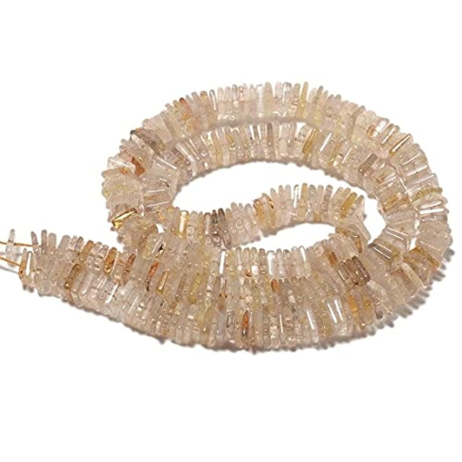 Perles Heishi carrées pierre naturelle 6mm LKBEADS 3 rangs pour DIY et bijouterie