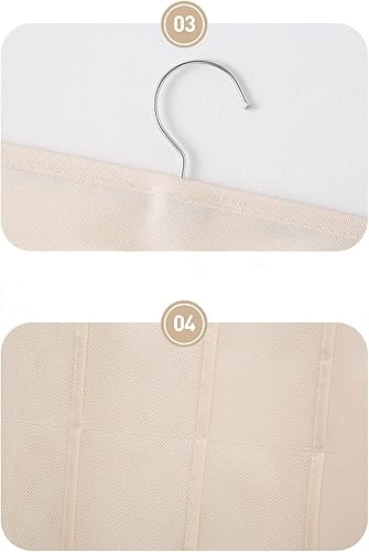 Miniatura 3 de Organizador de brasieres colgantes, colgador de doble cara con bolsillos, organizador de armario que ahorra espacio para brasieres, ropa interior,