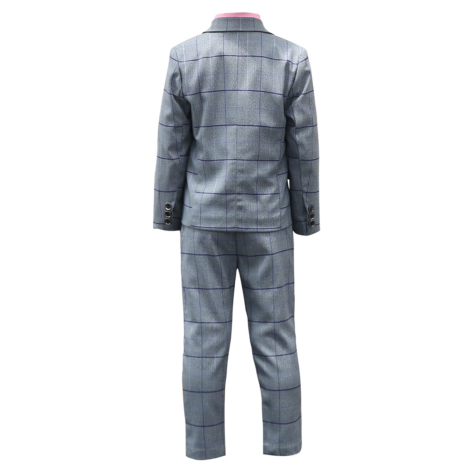 Trajes de Comunion Niño Traje Infantil Tradicional Español a Rayas a Cuadros, Apto para Bautizo y Comunión, Traje Infantil de 5 Piezas