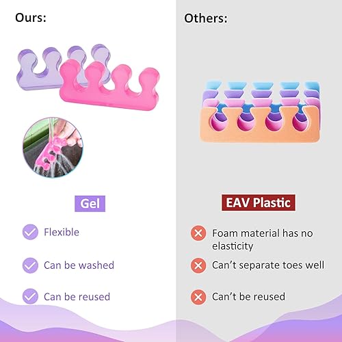 Vista 41 de SUNFATT Separadores de dedos para mujeres, separadores de dedos para mujeres, separadores de dedos lavables repetibles, separadores de dedos