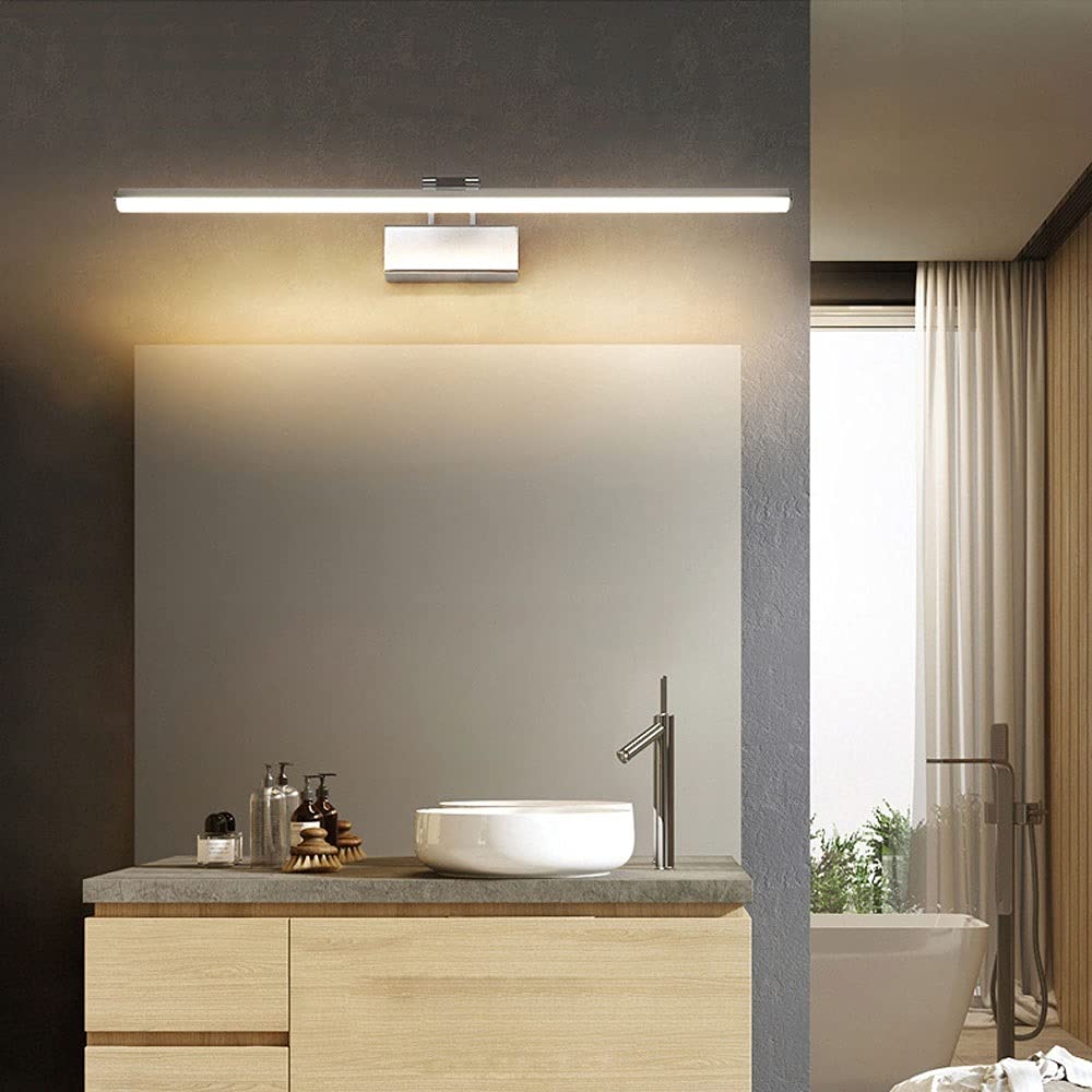 Lampa śCienna Światło lustrzane Oświetlenie LED w łazience, nowoczesna lampa lustrzana łazienkowa - Lustro wannowe Przednie światła Vanity Lampy montowane na ścianie Kompatybilne z toaletką Ściana toa
