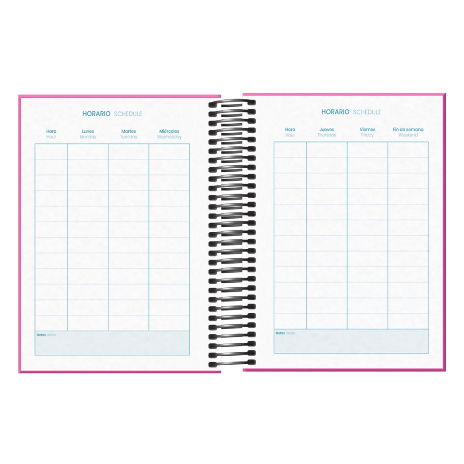 DOHE, School Diary 2024 2025, Day by Page, Size A6 (12 x 17 cm), Ring Closure, Hardcover, Spanish and English - Image 3