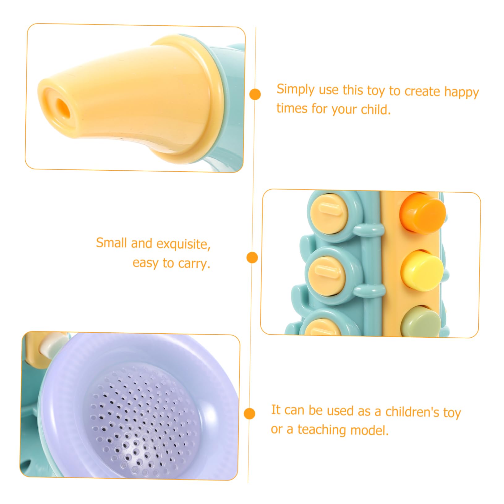 Toddmomy Early Educational Saxophone Toy Boys and Girls Music Instruments Plastic Simulation Saxophone