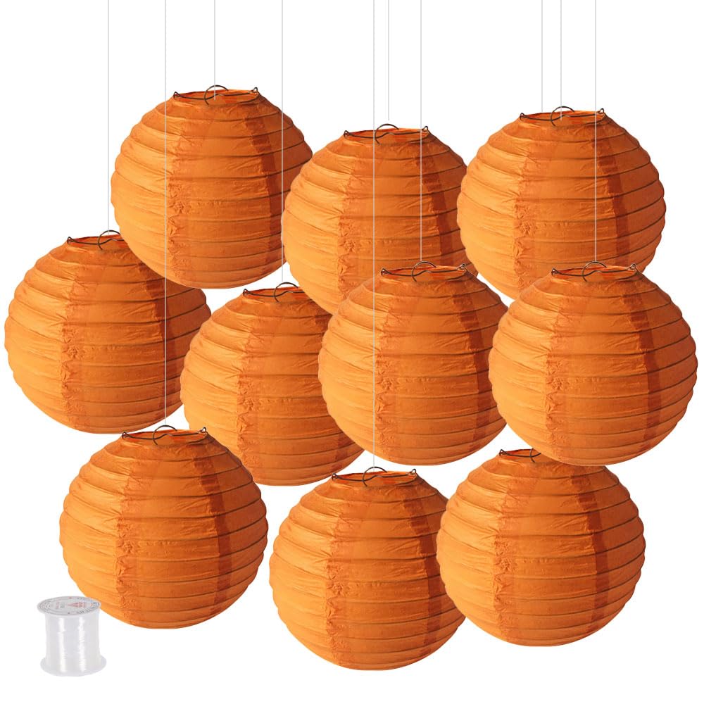 12 Lanternes En Papier Colorées à Suspendre - 4 Tailles (15 à 30 Cm) - Pour Mariage, Fête, Jardin, Décoration - 8