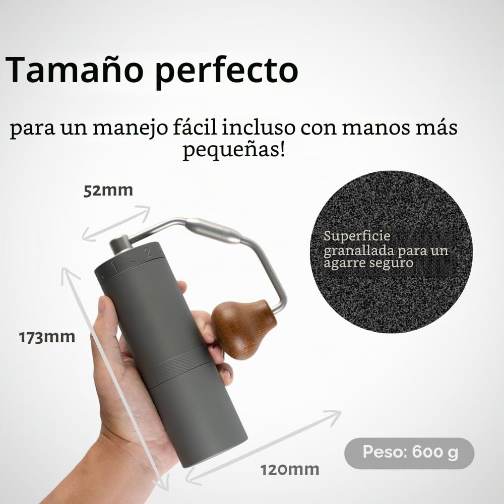 1Zpresso X-Ultra Molinillo de Café Manual-Negro, Cuerpo de Metal Robusto Bien Construido, Muela de Acero Inoxidable, Ajuste Externo, Recipiente con Imán, Mayor Eficiencia de Molienda, Molino Portátil