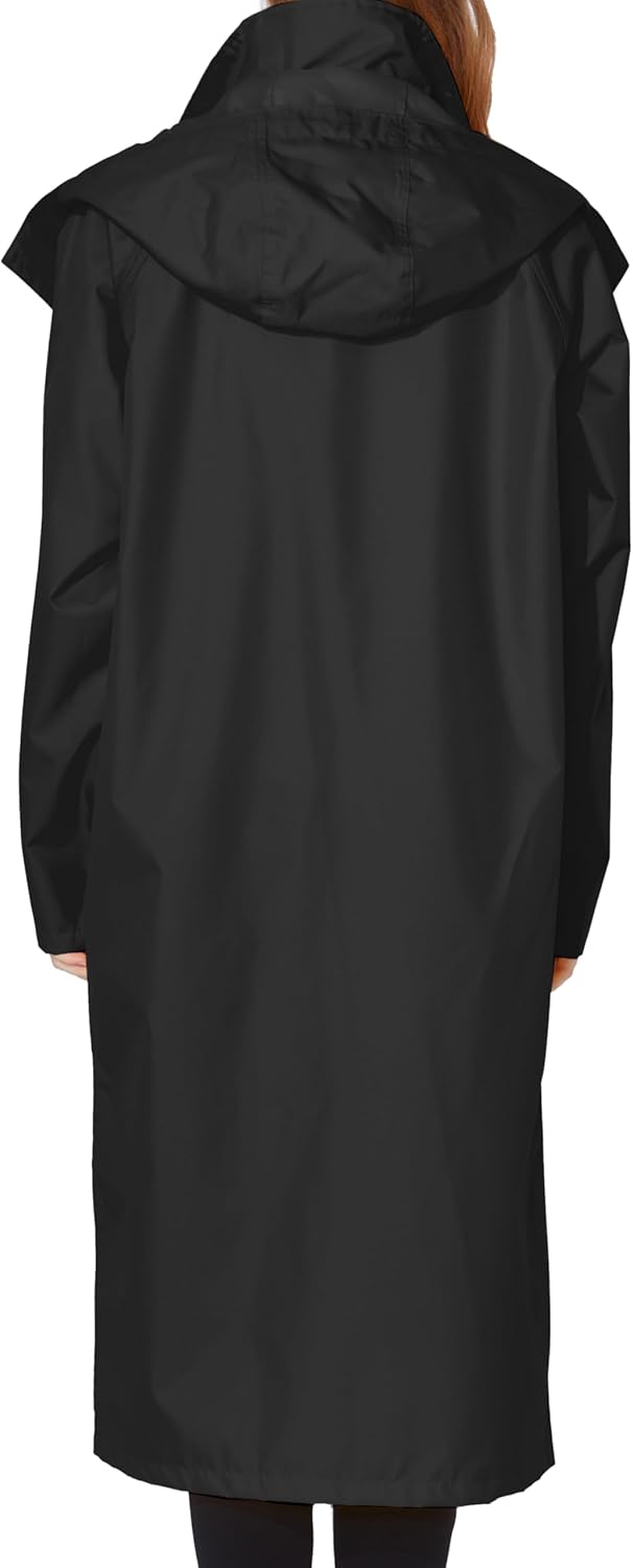 Ubon Women's Rain Coat Waterproof with Hood Long Raincoat Packable Rain Jacket Casual Windbreaker - Image 3