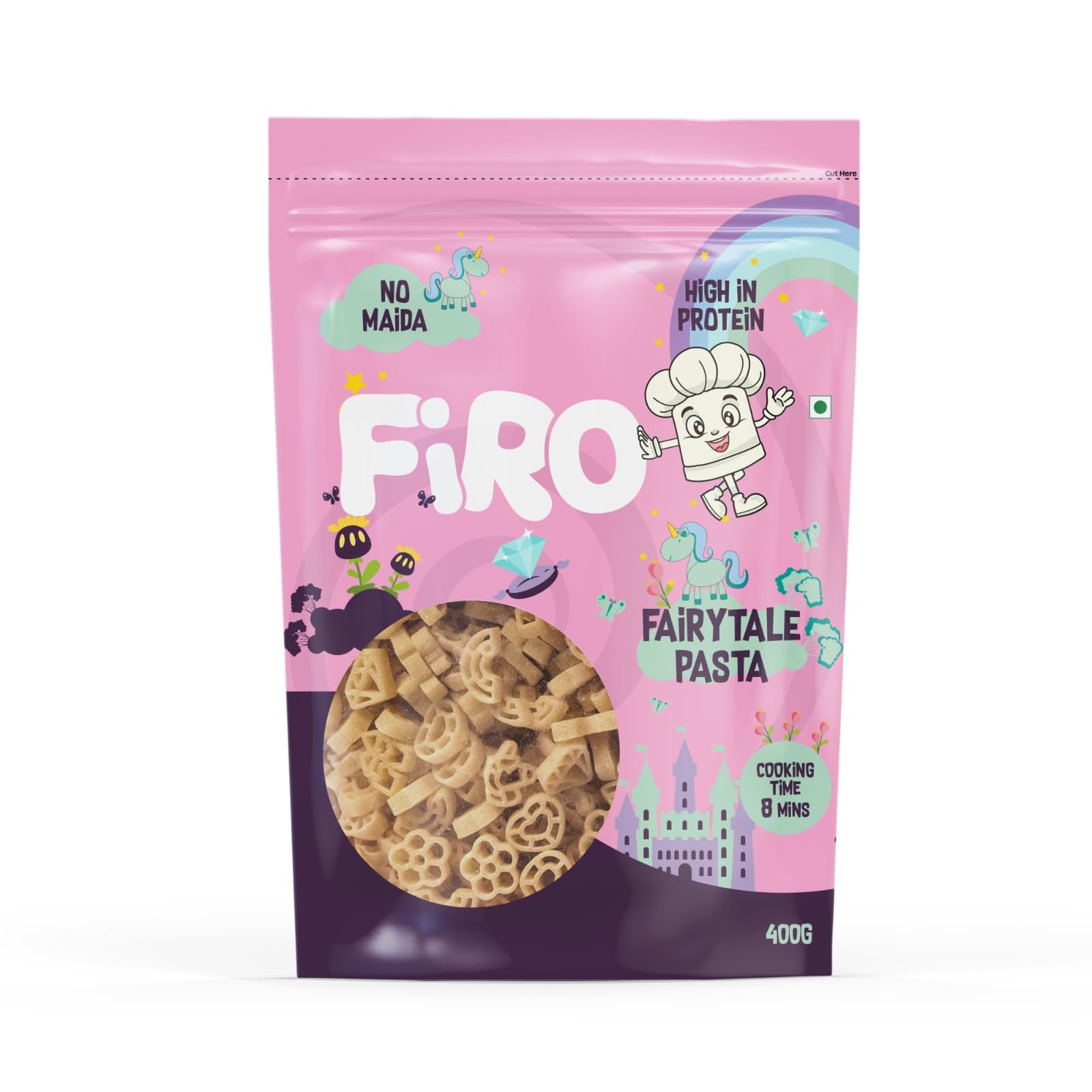 FiRO Fairy Tale Pasta for Kids, Durum Wheat Semolina, High in Protein, No Maida, Fun Shape, 400g-image-16