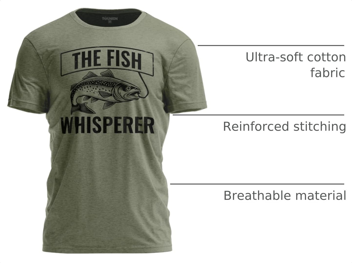 The Fish Whisperer Funny Fisherman T-Shirt - Fishing Pole Humor Graphic Tee image 4