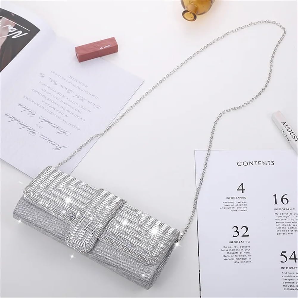 Pochette da sera con catena per ascelle a mano, per feste di nozze, da sera, pochette per matrimonio