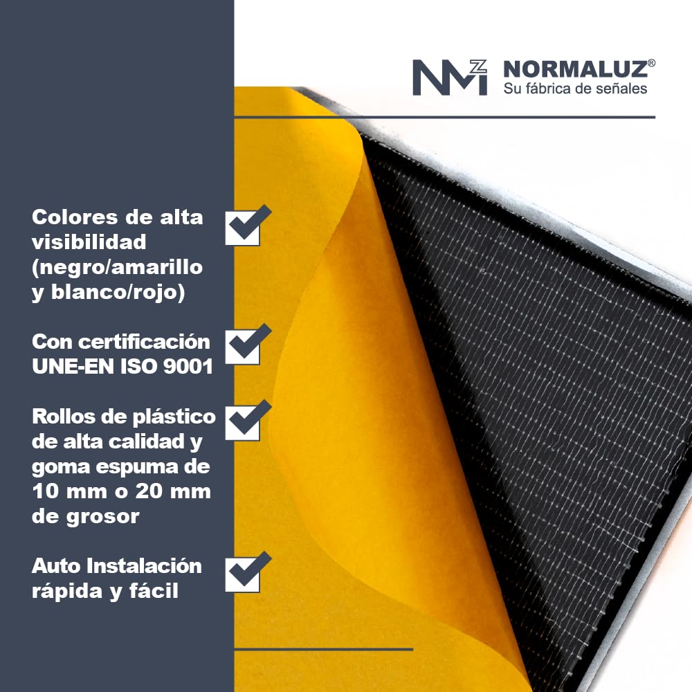 Normaluz - Protector de Columnas y Paredes para Garaje | Manta Bobina Autoadhesiva Flexible y Resistente | Protege Puertas y Vehículos con Instalación Fácil 5MT x 50 CM x 2CM