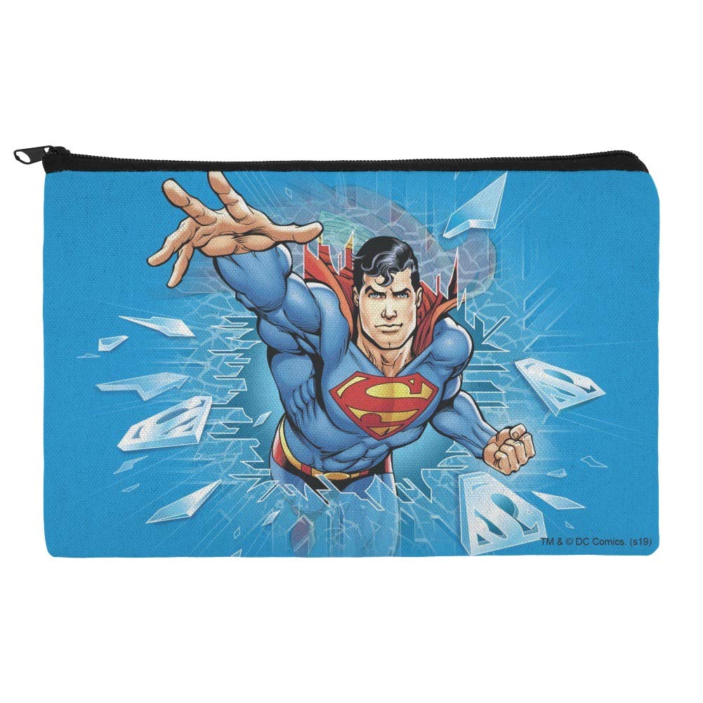 GRAPHICS & MORE Superman Breaking the Ice Pencil Pen Organizer Zipper Pouch Case