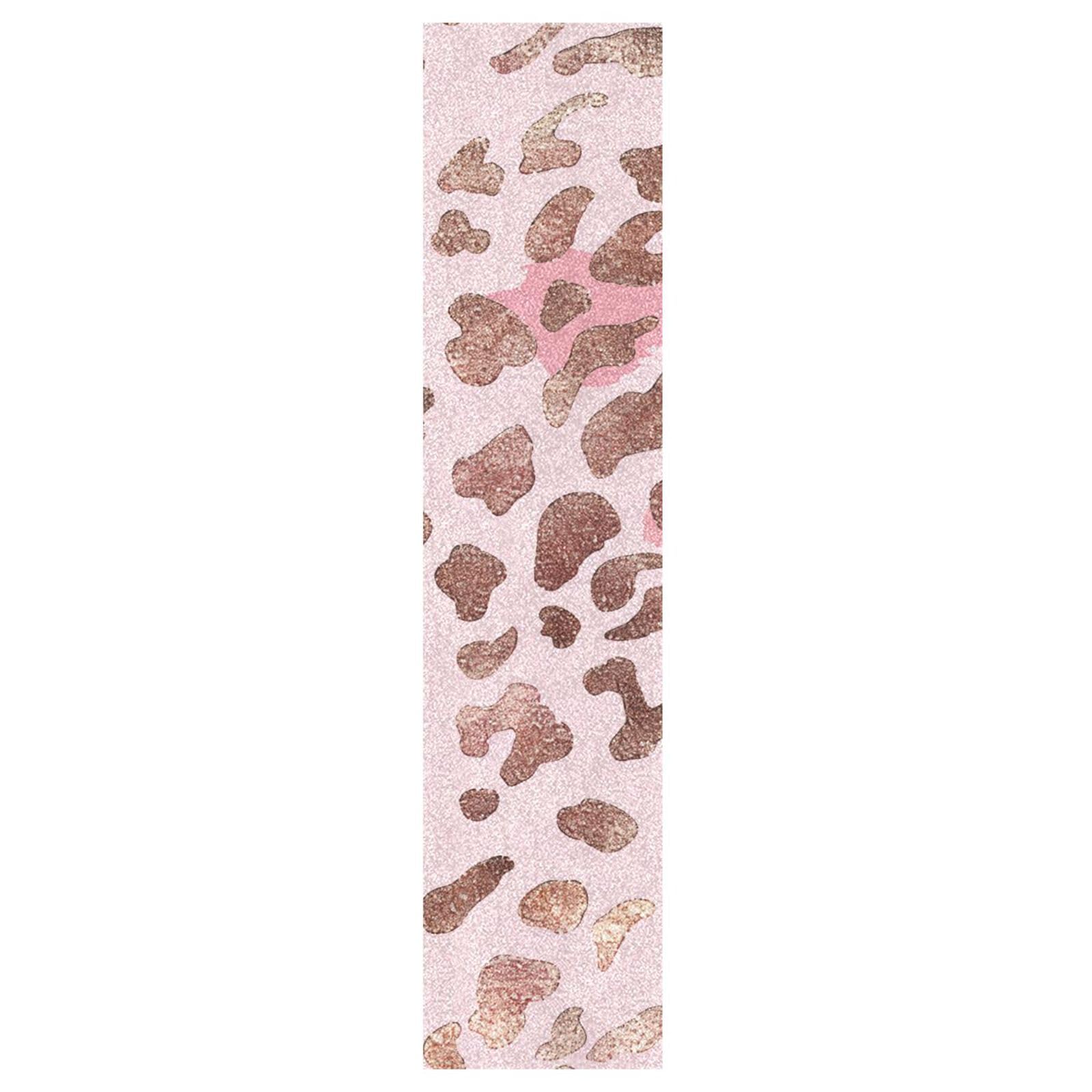 CEBUGI Leopard Spots Skateboard Grip Tape 33x9in Waterproof Tear-Proof Longboard Grip Tape Bubble Free Non-Slip Scooter Grip Tape for Girls Boys