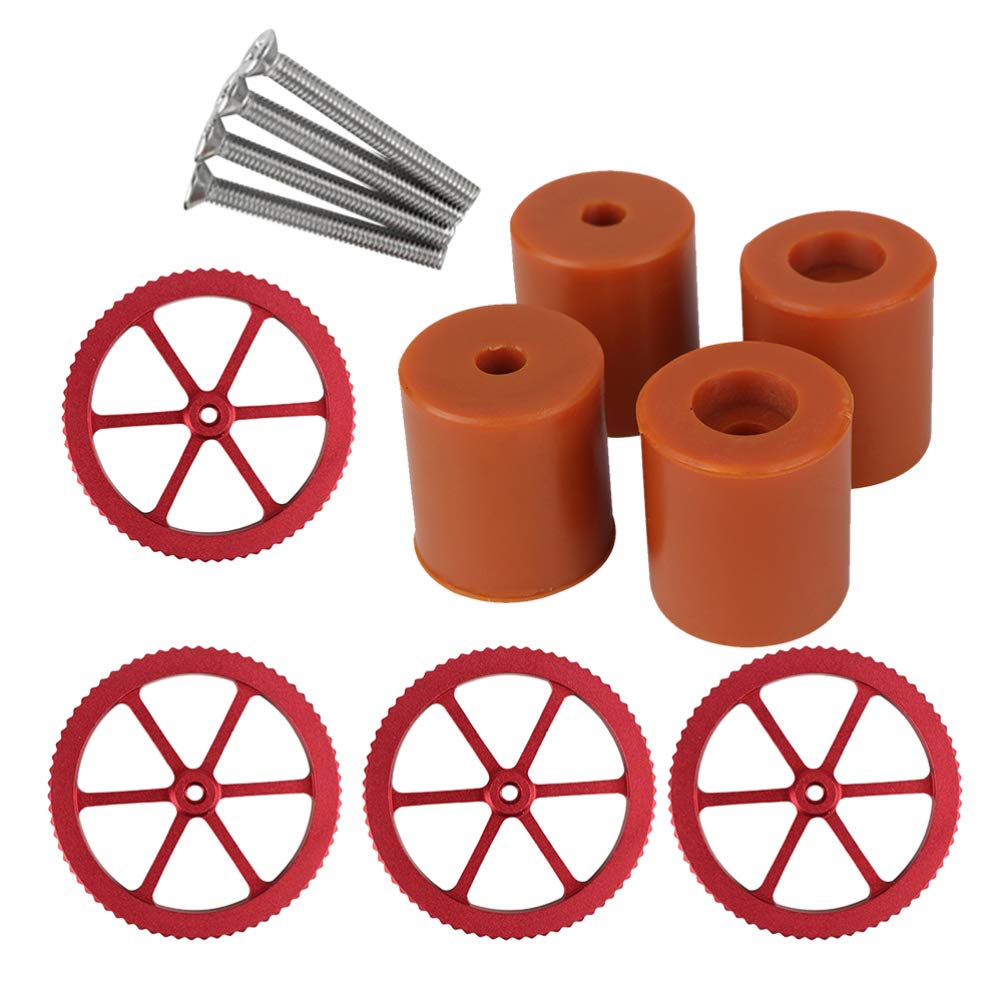 1 Juego de Tuerca Niveladora de Manual con 4 Piezas de Resortes de Cama Caliente Accesorios de Impresora 3D Compatibles para Impresora Ender-3 / S -10 / S Color Surtido 3D