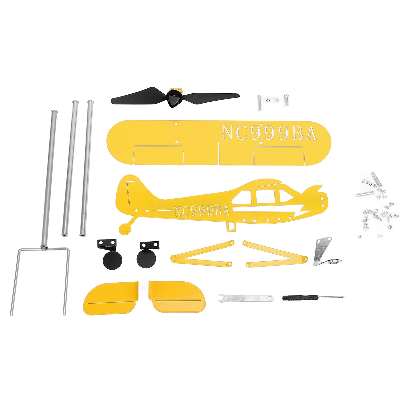 Vent spinner avion jaune rotatif pour embellir votre cour extérieure