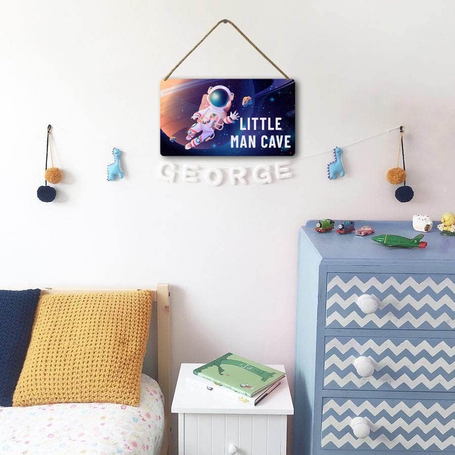 Miniatura 6 de Letrero de cueva de hombre pequeño, sistema solar, astronomía, planeta, galaxia, decoración de pared, para niños, adolescentes, niños, dormitorio,