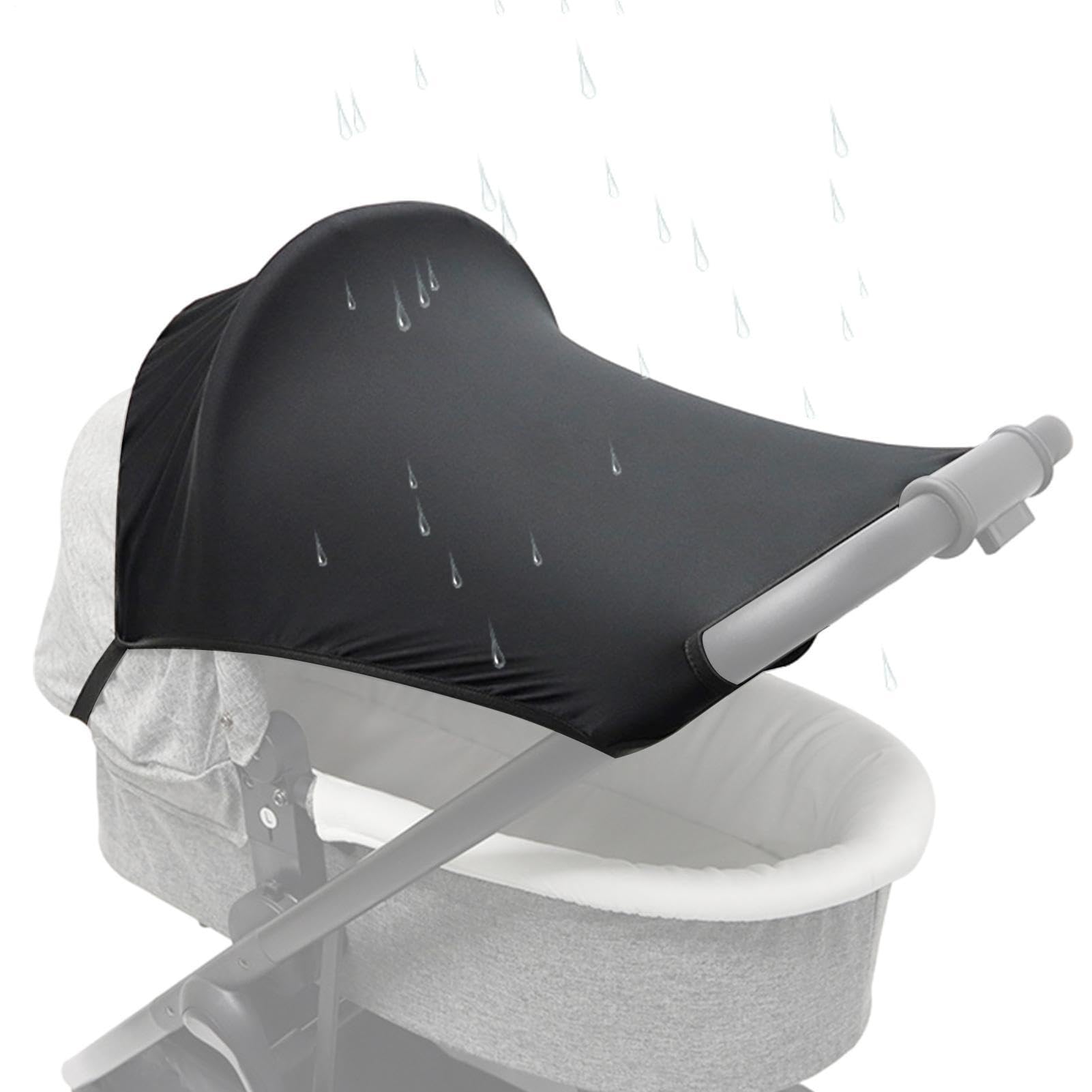 Stroller Sun Cover - Two-Way Adjustable Sun Shade | Breathable Cotton Net UV Hot Weather Protection | Stroller Shade Extender - Naptime Jogging Beach Trips