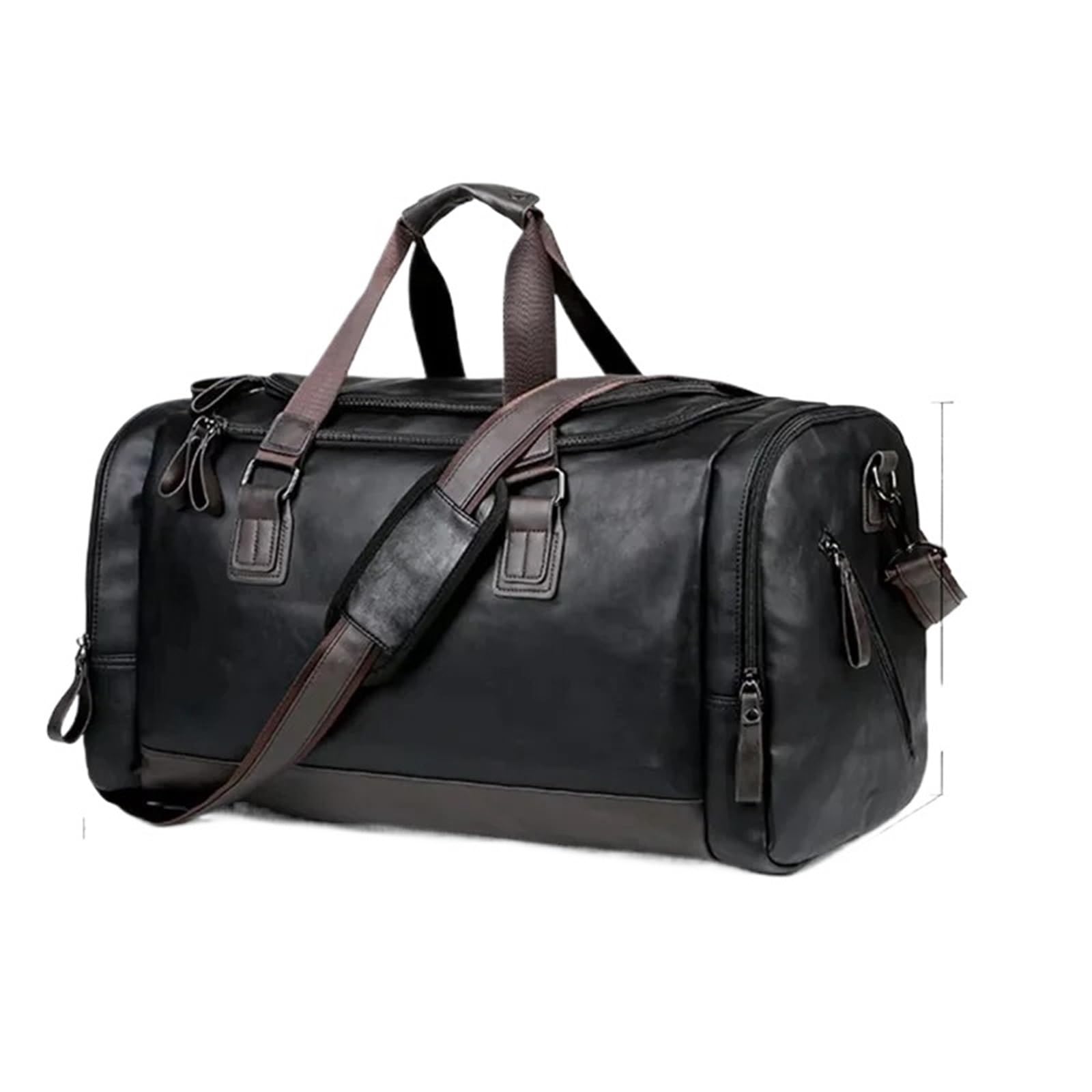 Große Leder-Sporttasche PU-Leder Reisetasche Gepäck Weekender Overnight Tote for Männer Frauen Gym Sport Crossbody Handgepäck wasserdichte Handtasche für Männer Trainingsbag