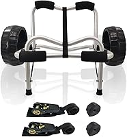 Vista 1 de Carrito de kayak, carrito de kayak de alta resistencia, ruedas de carretilla de canoa para paddleboard, kayaks, transporte SUP