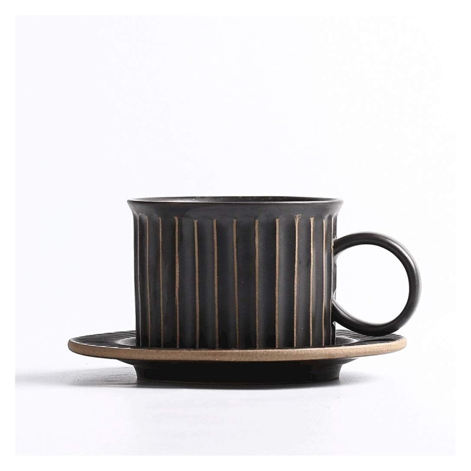 Zestaw filiżanek i spodków do herbaty, kubek ręcznie wykonany ceramiczny zestaw filiżanek do kawy i spodków minimalistyczny styl filiżanki do herbaty i spodki wielokrotnego użytku zestaw kubków 250 g