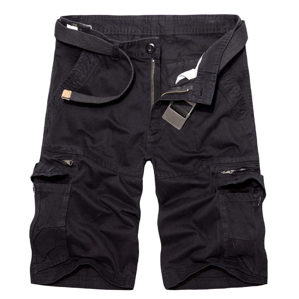Pantalones Cortos De Trabajo Verano Ejército Verde Algodón Holgado Multibolsillos Homme Pantalones Bermudas Casuales