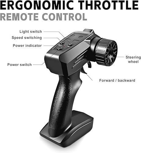 Miniatura 7 de Auto de deriva a control remoto, escala 124, vehículo con luces LED, 2.4 GHz, 20 KMH, 4WD, coches RC de alta velocidad, neumáticos a la deriva y dos