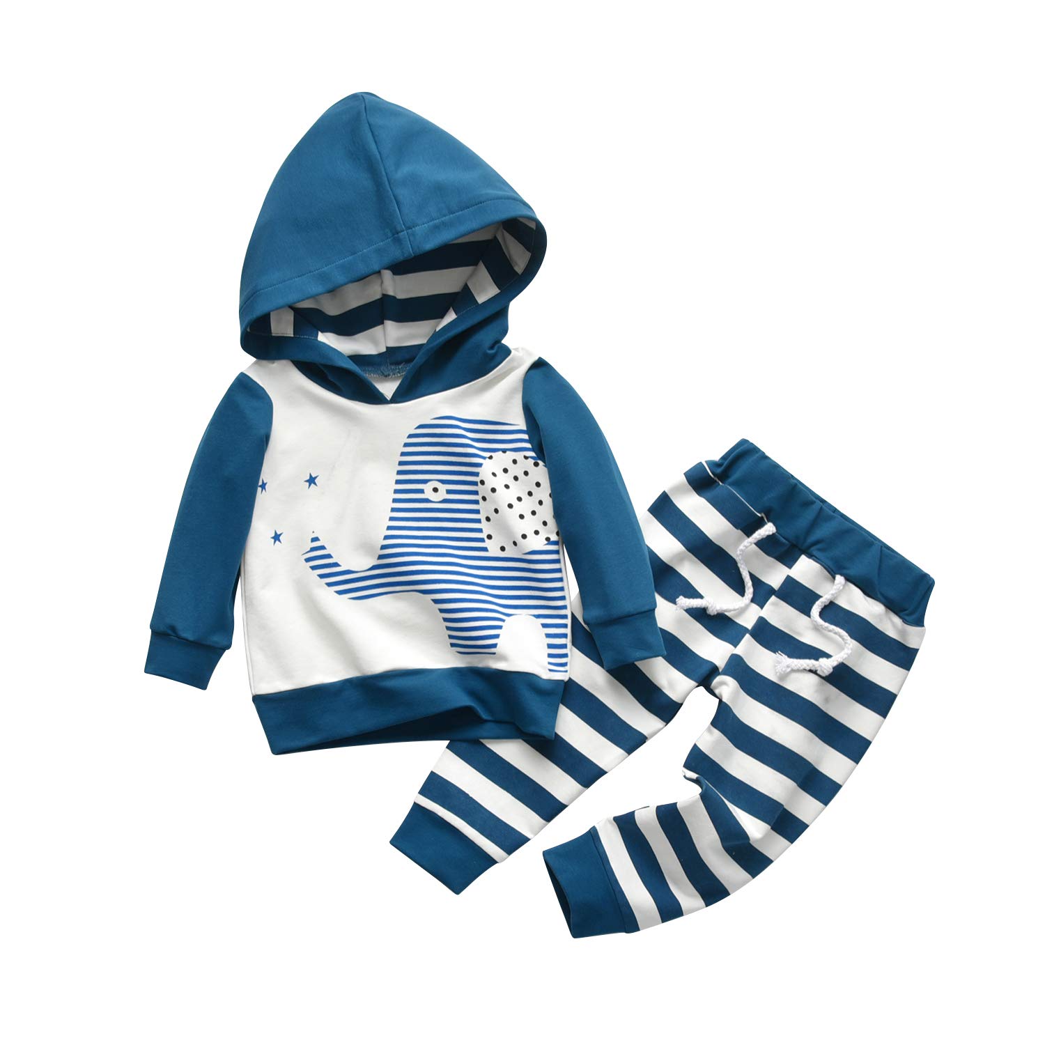Zestaw ubrań chłopięcych, zwierzęcy, długi rękaw, bluza z kapturem, spodnie