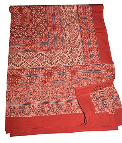Tribal Asian Textiles Indian Tapestry Cotton Wall Hanging Hand Block Print Bedspread Bed Sheet Throw Ajarak
