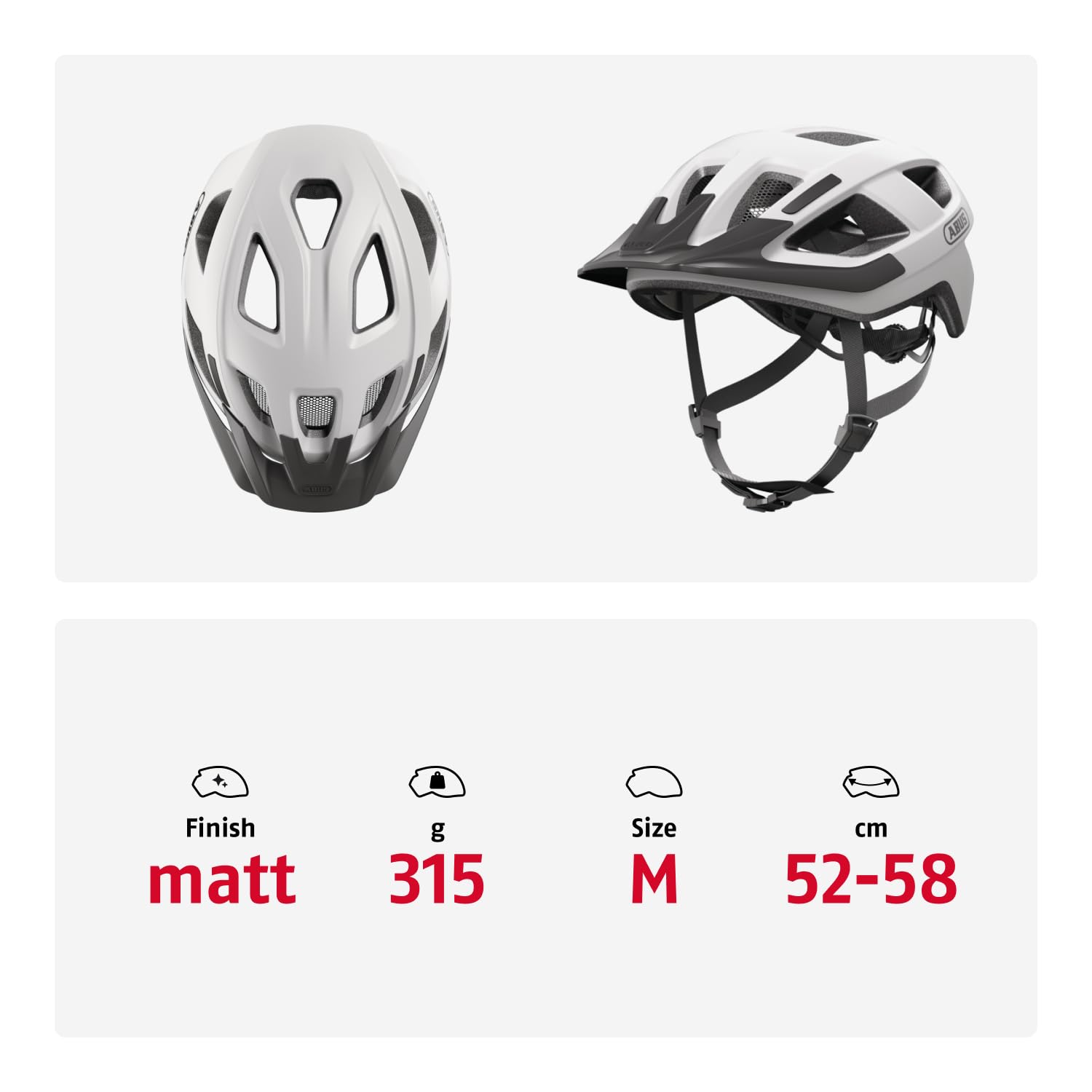 ABUS Fahrradhelm Aduro 3.0 LED - Sportiver City-Helm in stilvollem Design für alltägliche und sportliche Touren - mit Rücklicht - für Damen und Herren