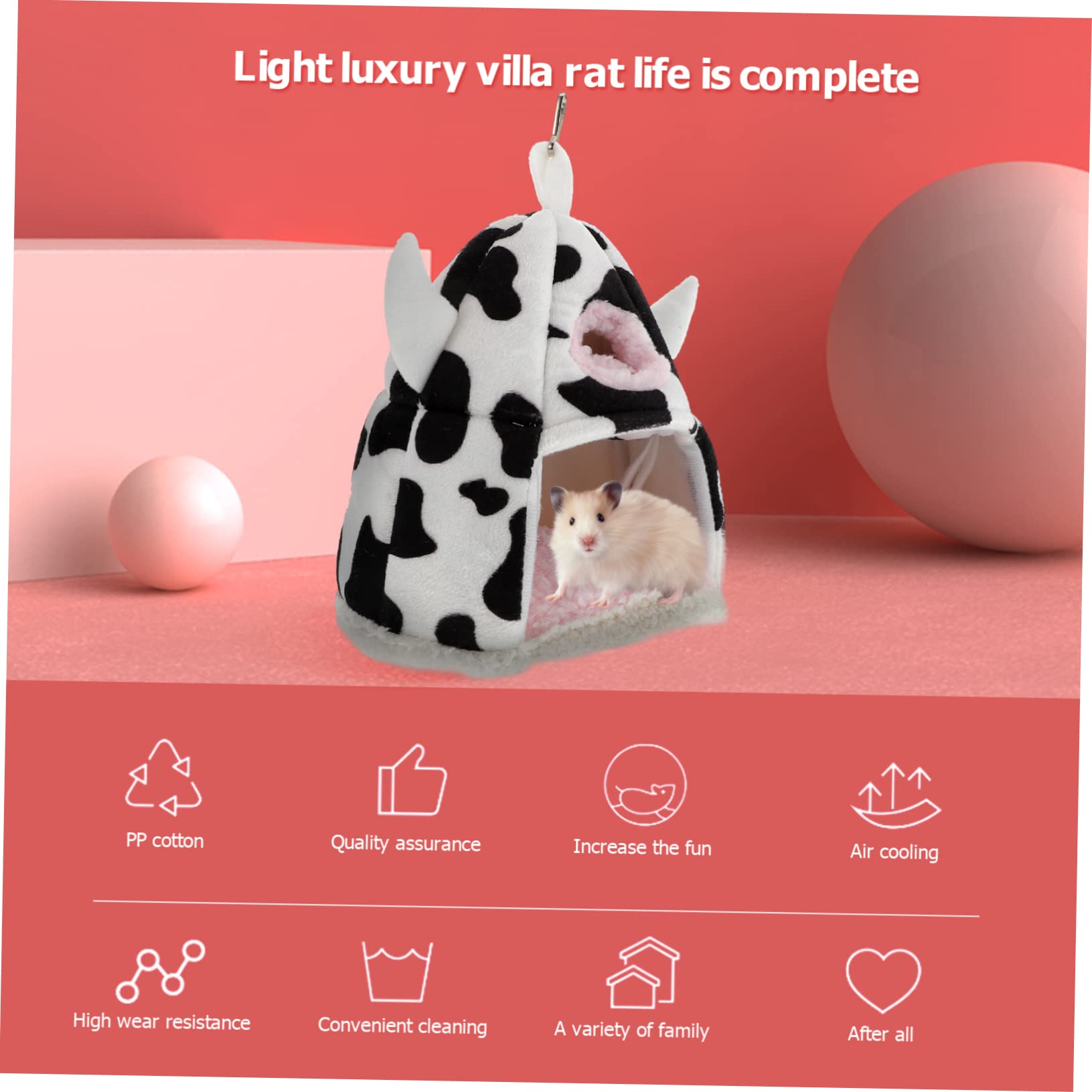 POPETPOP 2piezas Casa De Descanso Cálida para Hámsters y Pequeños Roedores Nido De Invierno De Diseño Atractivo Aislante y Cómodo para Mascotas Multiusos Jugar Dormir Esconderse
