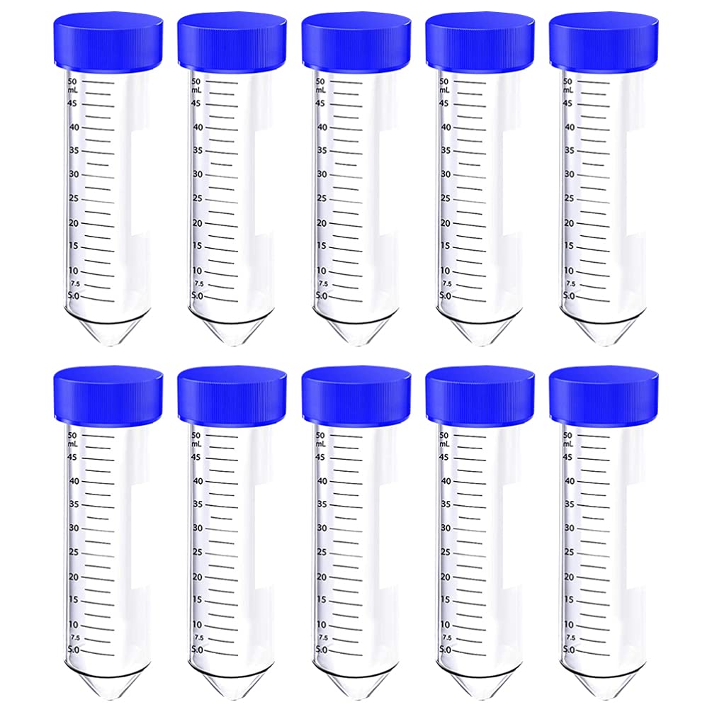 Buy POPETPOP 50pcs 50ml Conical Centrifuge Tubes with Scale Flat Top