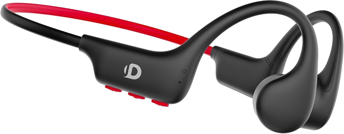 Auriculares deportivos de oído abierto, auriculares inalámbricos de conducción ósea, MP3 incorporado de 32 GB, con micrófono, IP68, resistentes al sudor y al agua, hasta 8 horas de batería, Bluetooth 5.3, para correr, nadar, hacer ejercicio