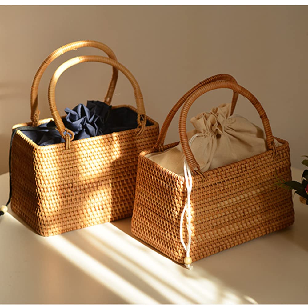 Sac à Main En Osier Pour Femme - Cabas De Plage En Paille Tissée | Vintage Et Élégant - Surakey