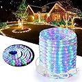 Toodour LED Rope Lights, 32.8ft 240 LED Christmas Tube String Lights, Connectable Indoor Outdoor Clear Tube Decorative Lighting for Garden, Patio, Bedroom, Party, Wedding, Christmas Decor - Multicolor