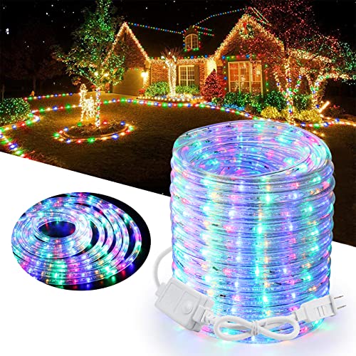 Toodour Rope Lights Outdoor, 33ft 240 LED Rope Light with 8 Lighting Mode, Connectable, Timer...