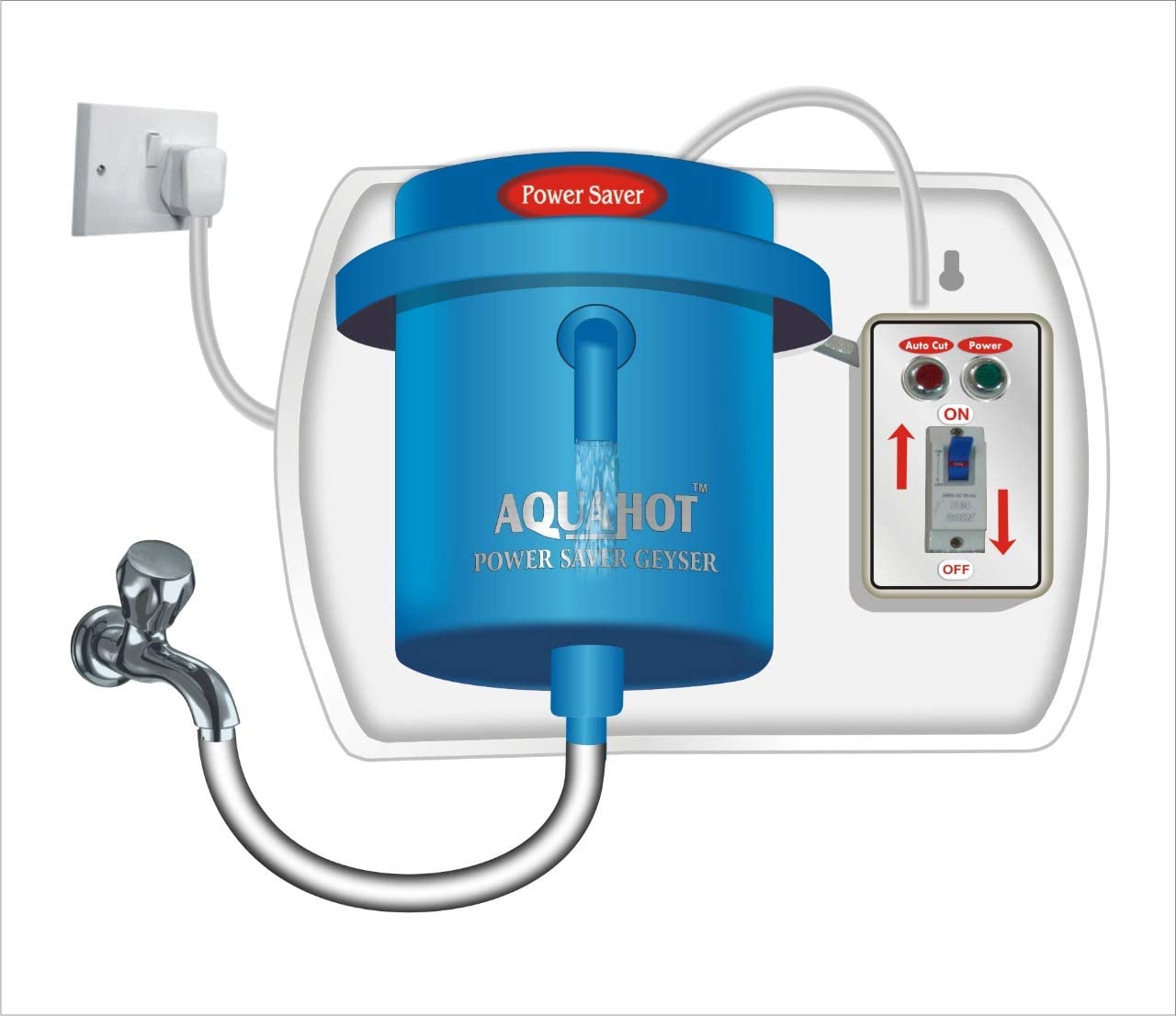 Buy Aquahot 1.5 litter capacity instant water heater geyser with
