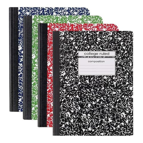 STAPLES - STAPLES 2072870 Composition Notebook 9.75-Inch x 7.5-Inch College Ruled 100 Sh. Asst 48/CT