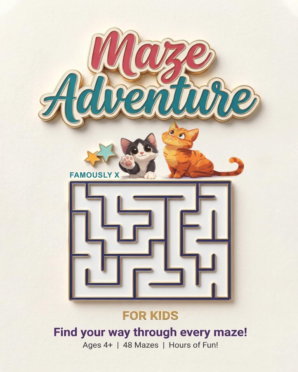 Maze adventure for kids | Ages 4+ | 48 Mazes | Hours of fun!: KINDERGARTEN EDITION