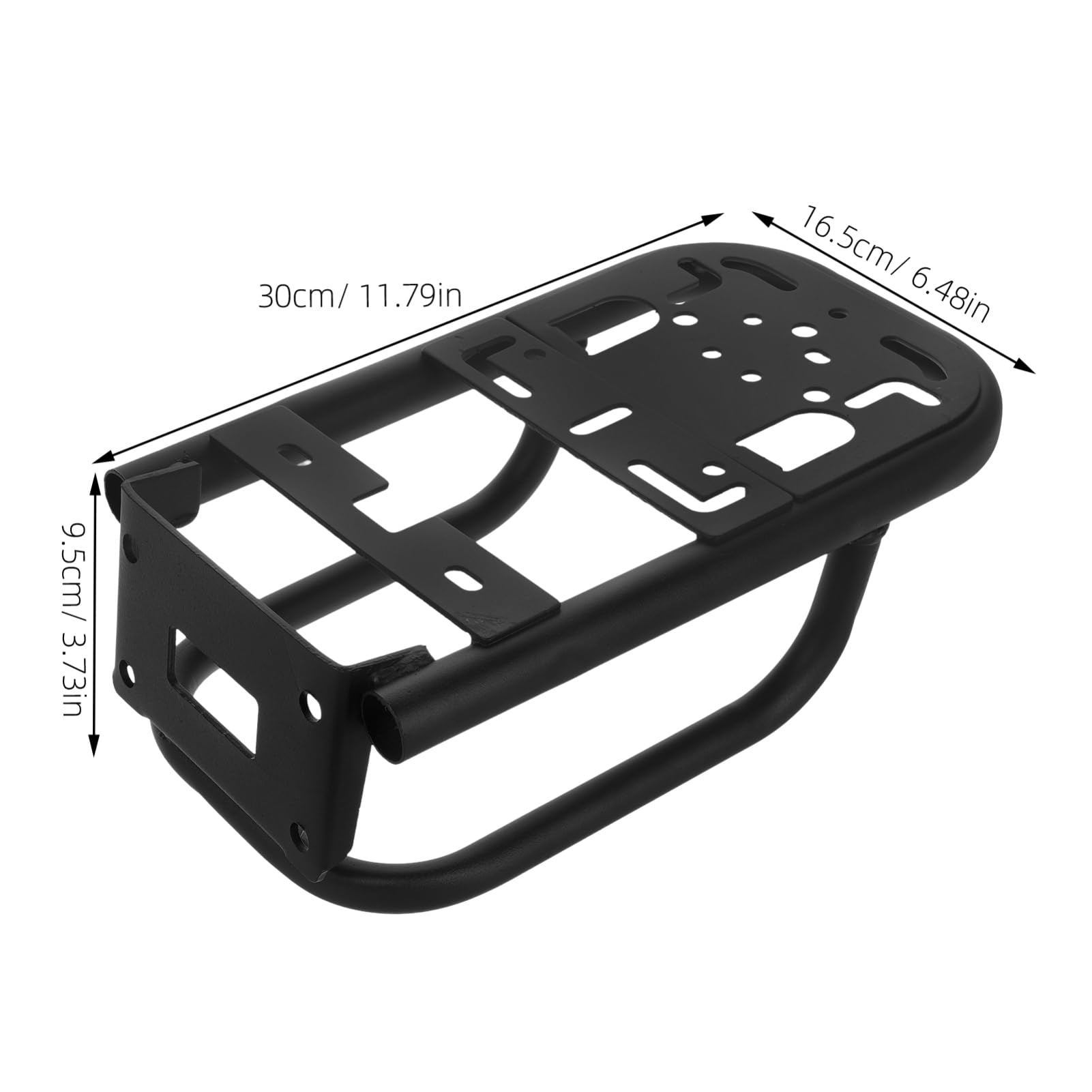 Porte-Bagages Arrière pour Vélo Électrique Réglable en Fer Noir