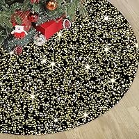 Schwarzer Weihnachtsbaumrock Mit Pailletten - 91,4cm Samt Baummatte