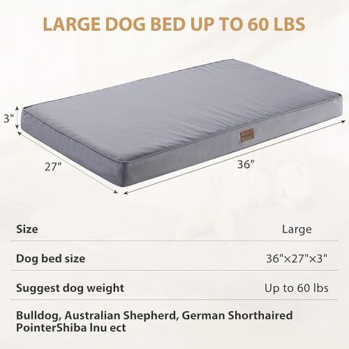 Vista 23 de BFPETHOME Camas para perros grandes, para exteriores, cama impermeable para perros medianos, grandes y extragrandes, cama ortopédica para perros