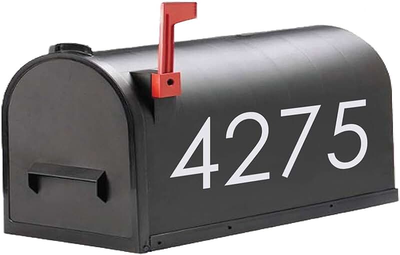 white mailbox numbers