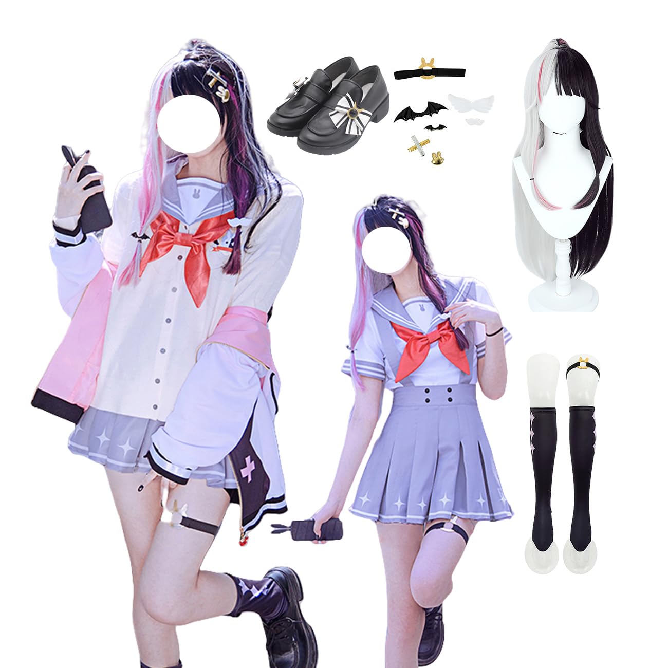 Amazon.co.jp: [HAOJEE]夜見れなコスプレ衣装 JK制服 常服 制服