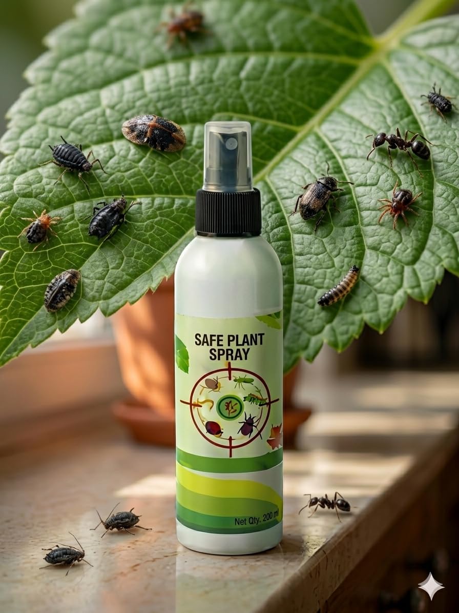 Safe Plant Spray for Indoor and Outdoor Plants, Pest Control Solution, 200ml packging-image-23