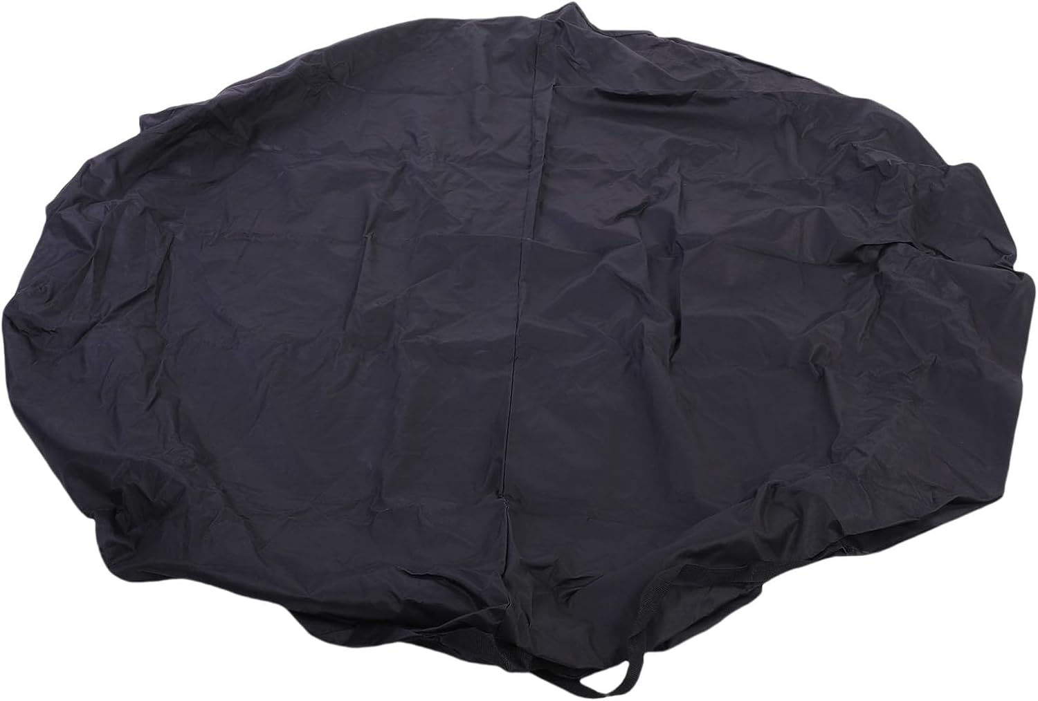 AUNMAS 600D Oxford Fabric Tearproof Round Fire Pit Cover, Sun Leaves Droppings Proof Outdoor Built In Stone Firepit Cover with Adjustable Buckle for In Ground Fire Pits (Small Size)