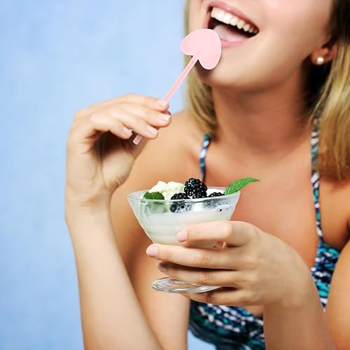 Miniatura 8 de NUOBESTY Cuchara de plástico con forma de corazón, 100 unidades, cucharas de amor, para degustación de muestreo, cuchara para servir helado, postre,