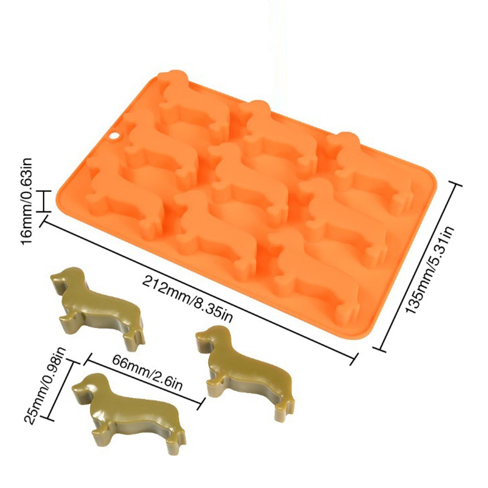 Vassoio Per Cubetti Di Ghiaccio A Forma Di Bassotto | Stampi In Silicone Per Cioccolato E Dolcetti | Regalo Per Amanti Dei Cani