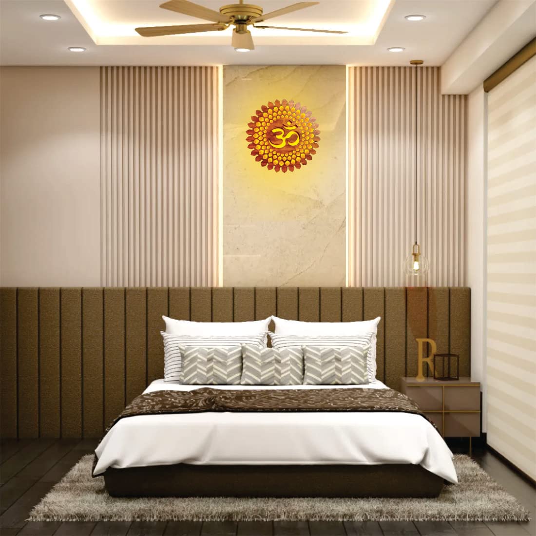 Biswas Brother OM Mandala Wall Back lid LED Light Wall Décor A well-designed home should tell a story (12X12 Inch) 4