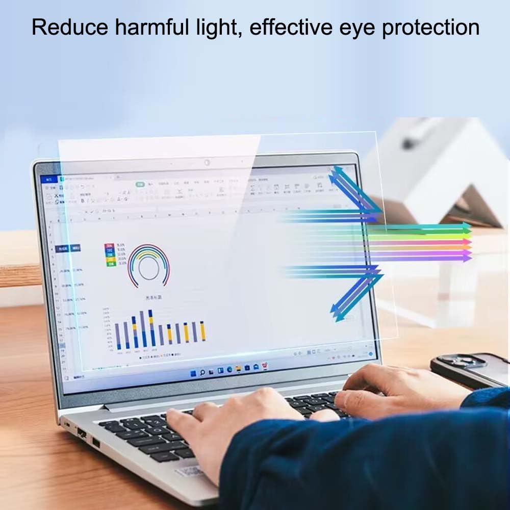 15.6 inch Laptop Screen Protector(345x194/WxH) , Scratch-Resistant Computer Screen Blue Light Blocker, Ultra Clear/Anti Fingerprint,for 15.6" HP/Dell/Sony/Acer/ASUS/Samsung/Lenovo/Toshiba (15.6 inch)