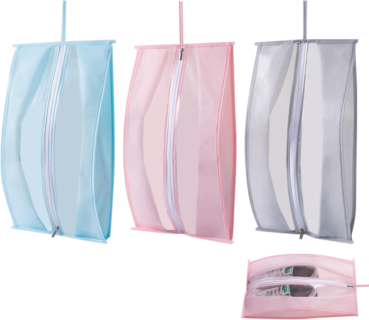 3 Pcs Travel Shoe Bags,Water Resistant Shoe Bags for Travel Dust-Proof Shoes Storage Bag Organizer with Zipper,Unisex Shoe Pouch Shoes Bags for Travel or Home Storage