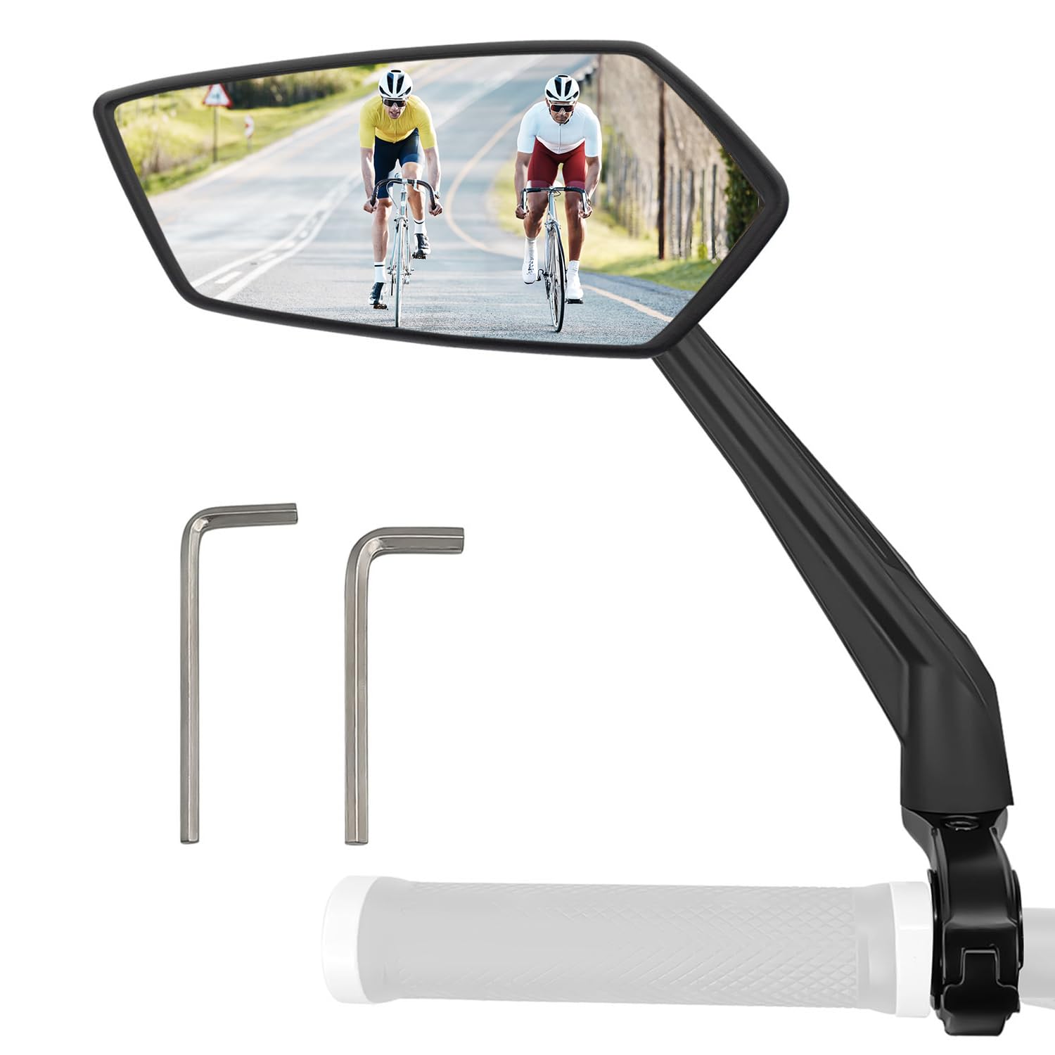 Specchietto Retrovisore Per Bici Da Manubrio – 360° Flessibile, Antigraffio – 2 Pezzi